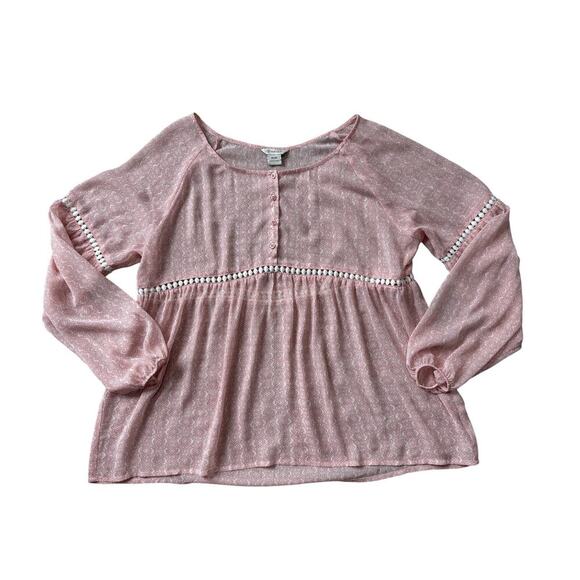 ARIAT Shee, long sleeve, pink blouse; VERY lightweight; size Medium - Picture 1 of 11